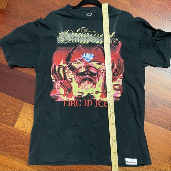 Vintage Diamond Supply Fire In Ice Tee Shirt Men's Sz L Rare HTF B30 - Picture 8 of 9